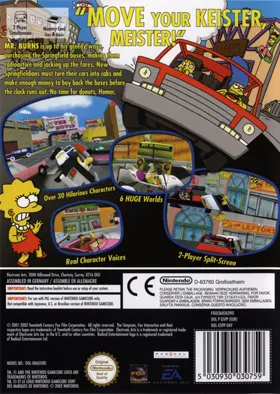 Simpsons, The - Road Rage box cover back